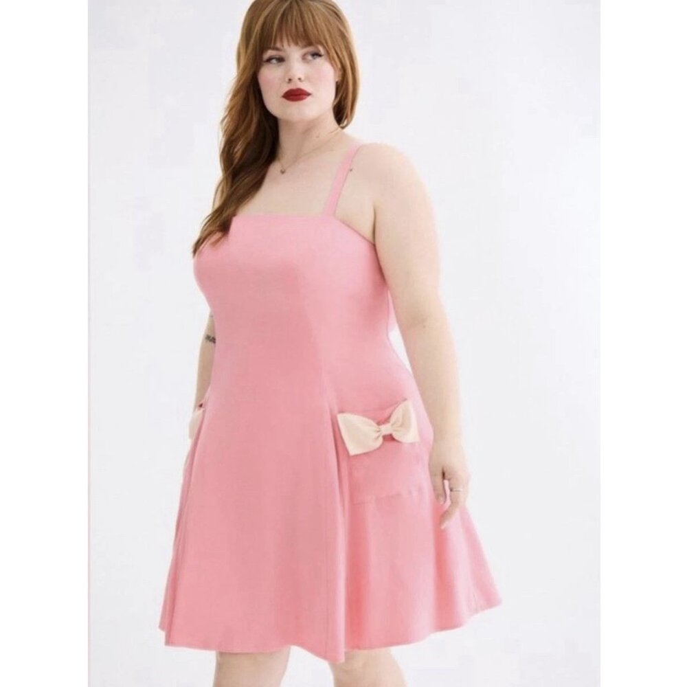Torrid Retro Pink Flamingo Fit & Flare Dress Sz 20